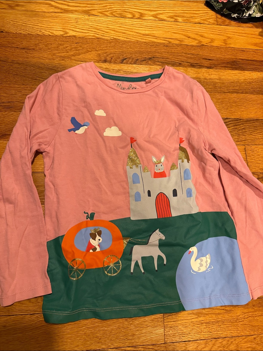 Mini Boden Fairytale Castle Pink Shirt